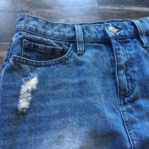 Buffalo David Bitton Embroidered Denim Jean Skirt - Picture 5 of 7